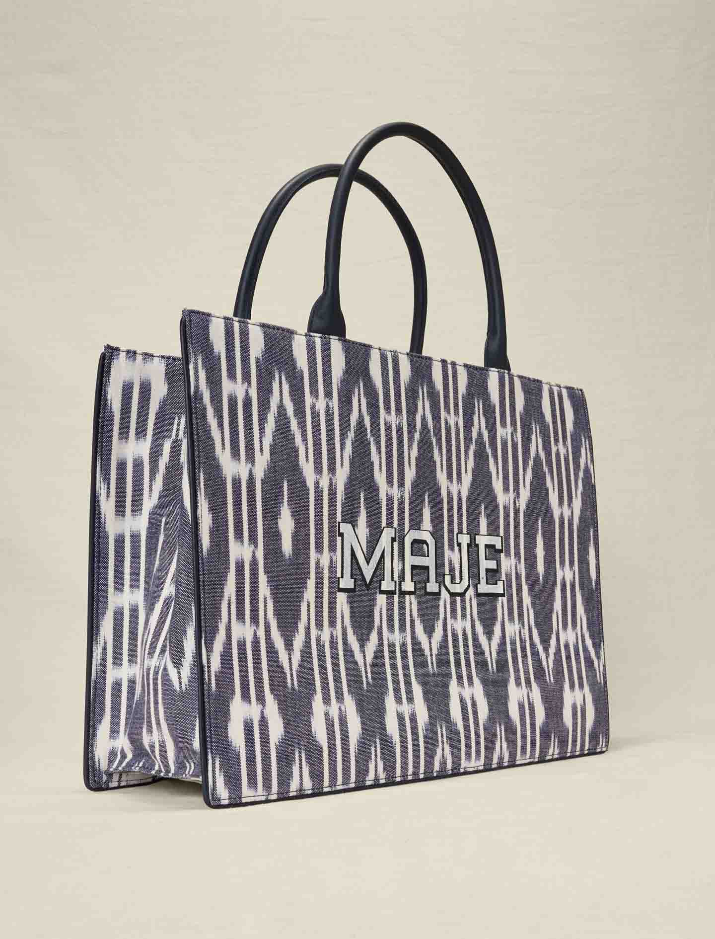 Cabas en toile tie dye Blue For Women Maje
