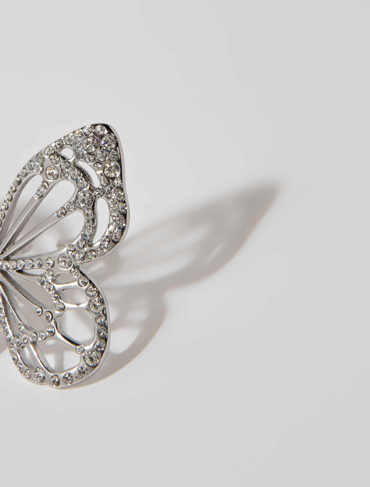 Bague papillon strass