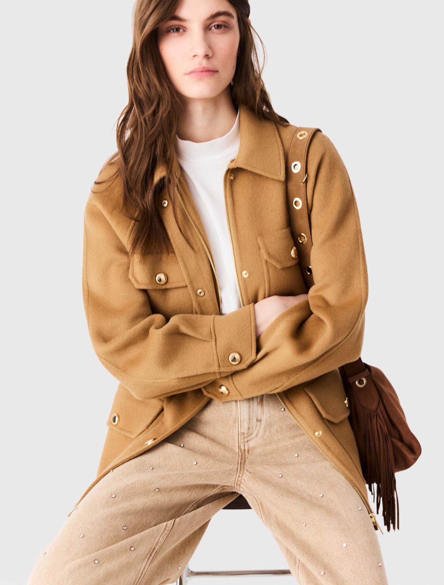 Mid-length wool coat