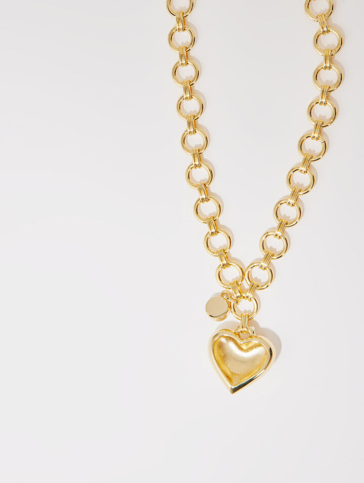 Collier cœur doré