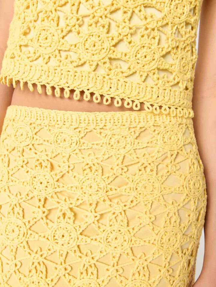 Jupe longue en crochet
