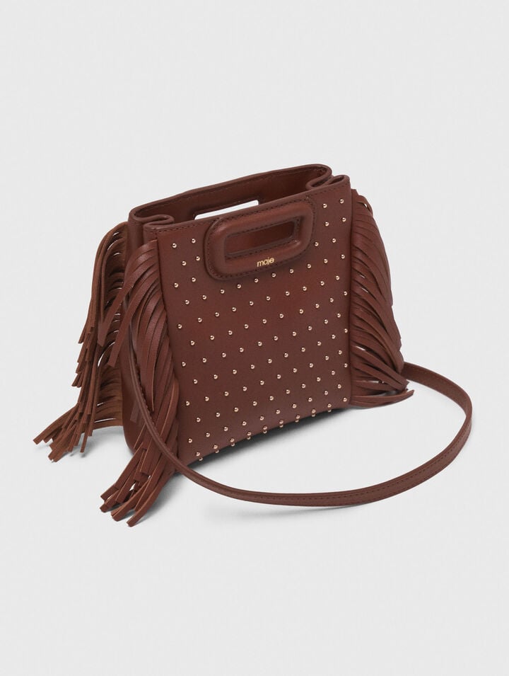 Sac M mini en cuir et studs