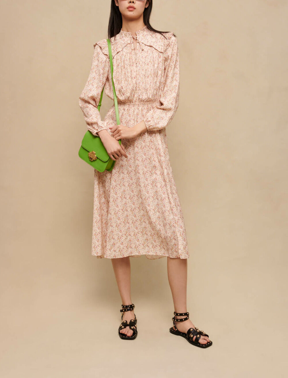 Maje long printed dress shop