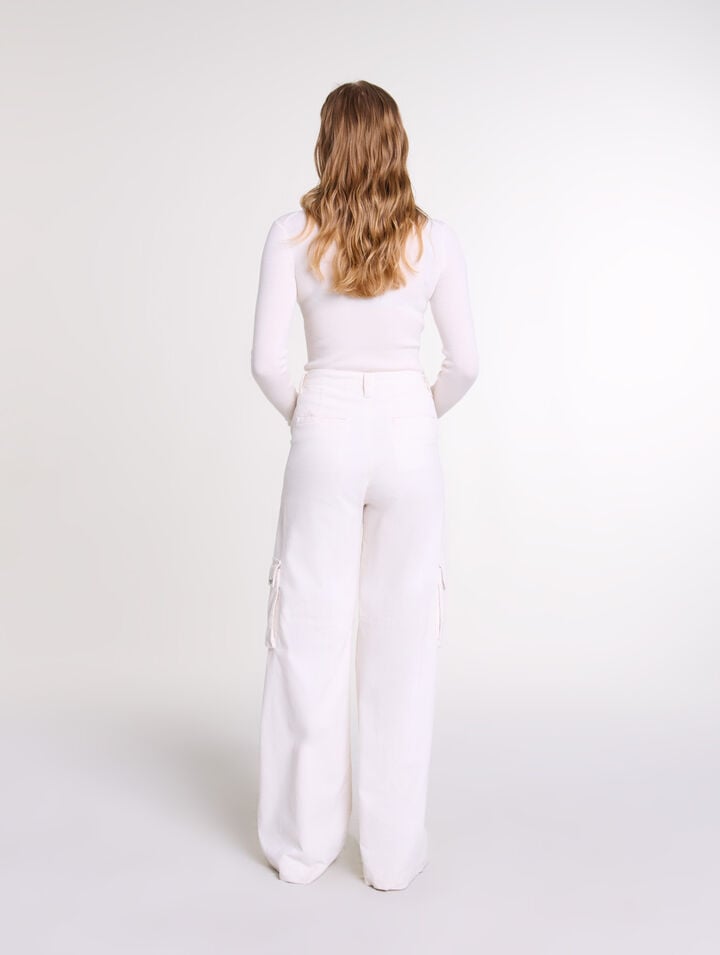 Pantalon cargo en velours