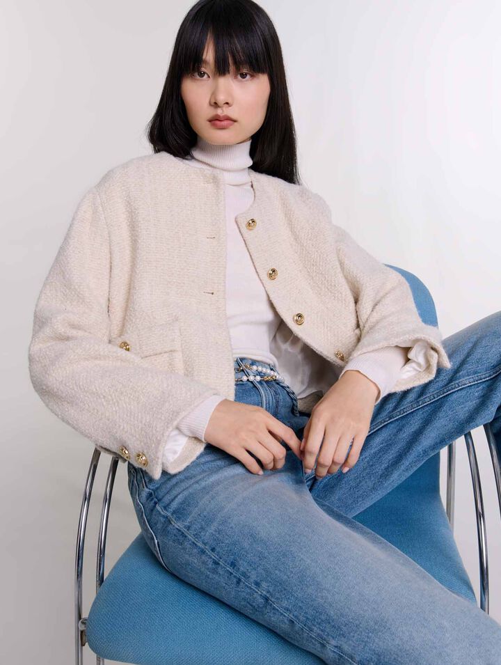 Veste courte en tweed