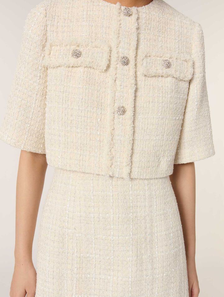 Tweed 2-in-1 mini dress