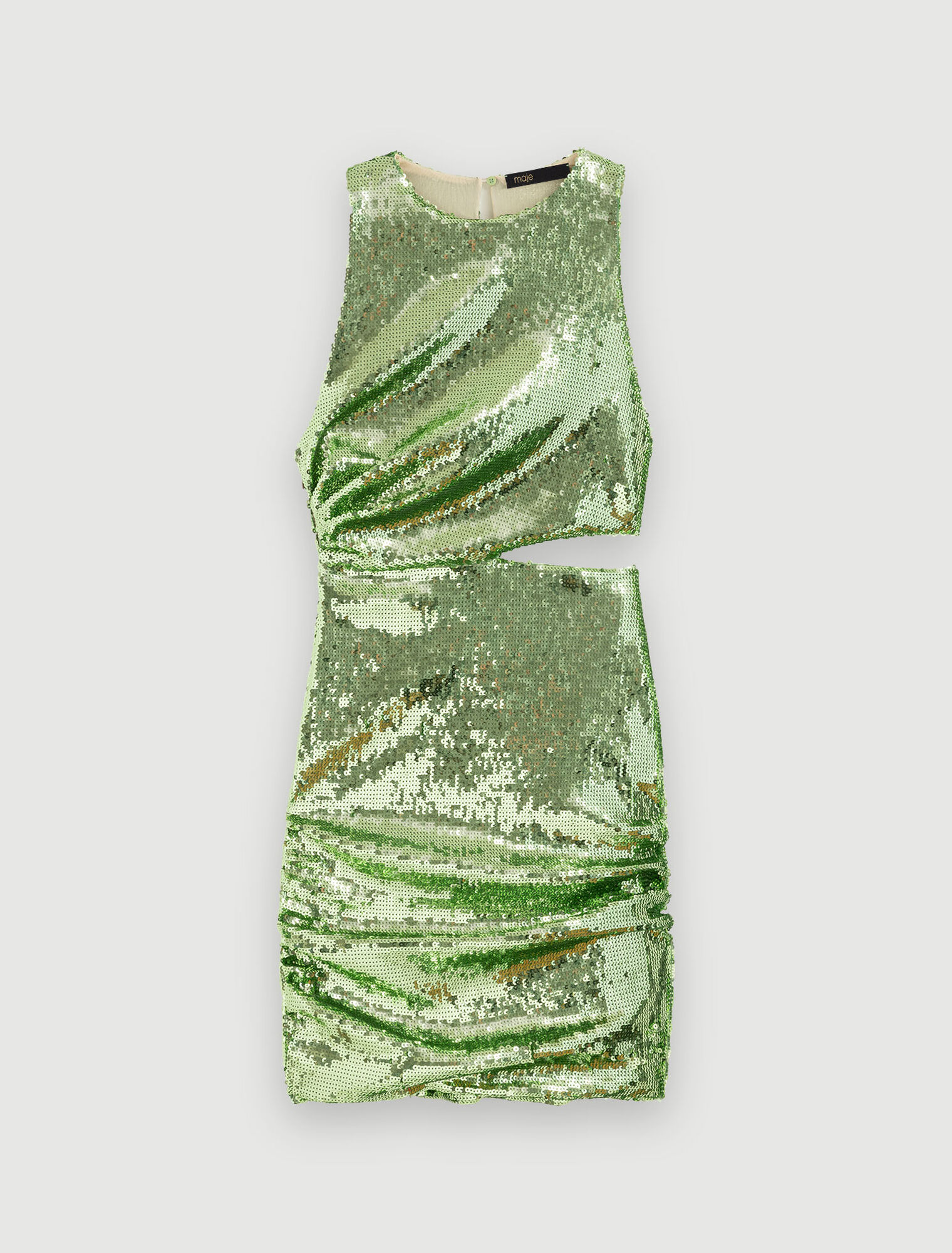 Robe ornée de sequins verts