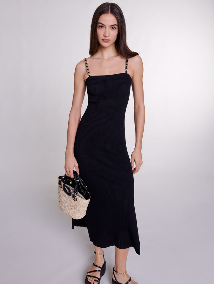 Robe longue en maille
