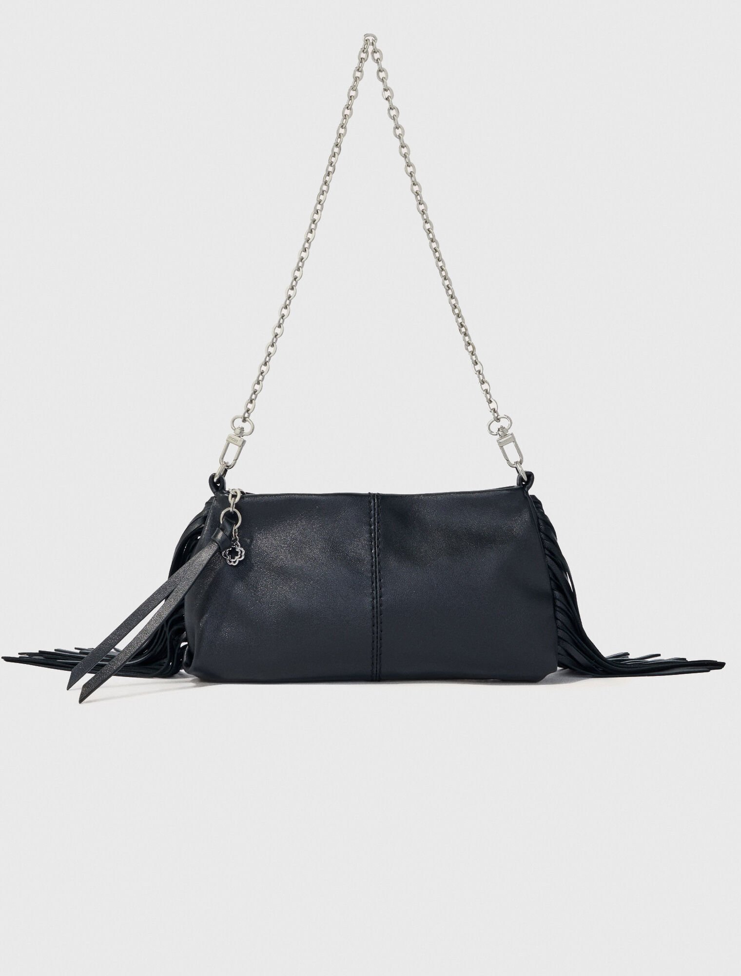 Miss M plain leather clutch bag