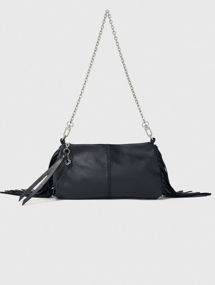Miss M plain leather clutch bag
