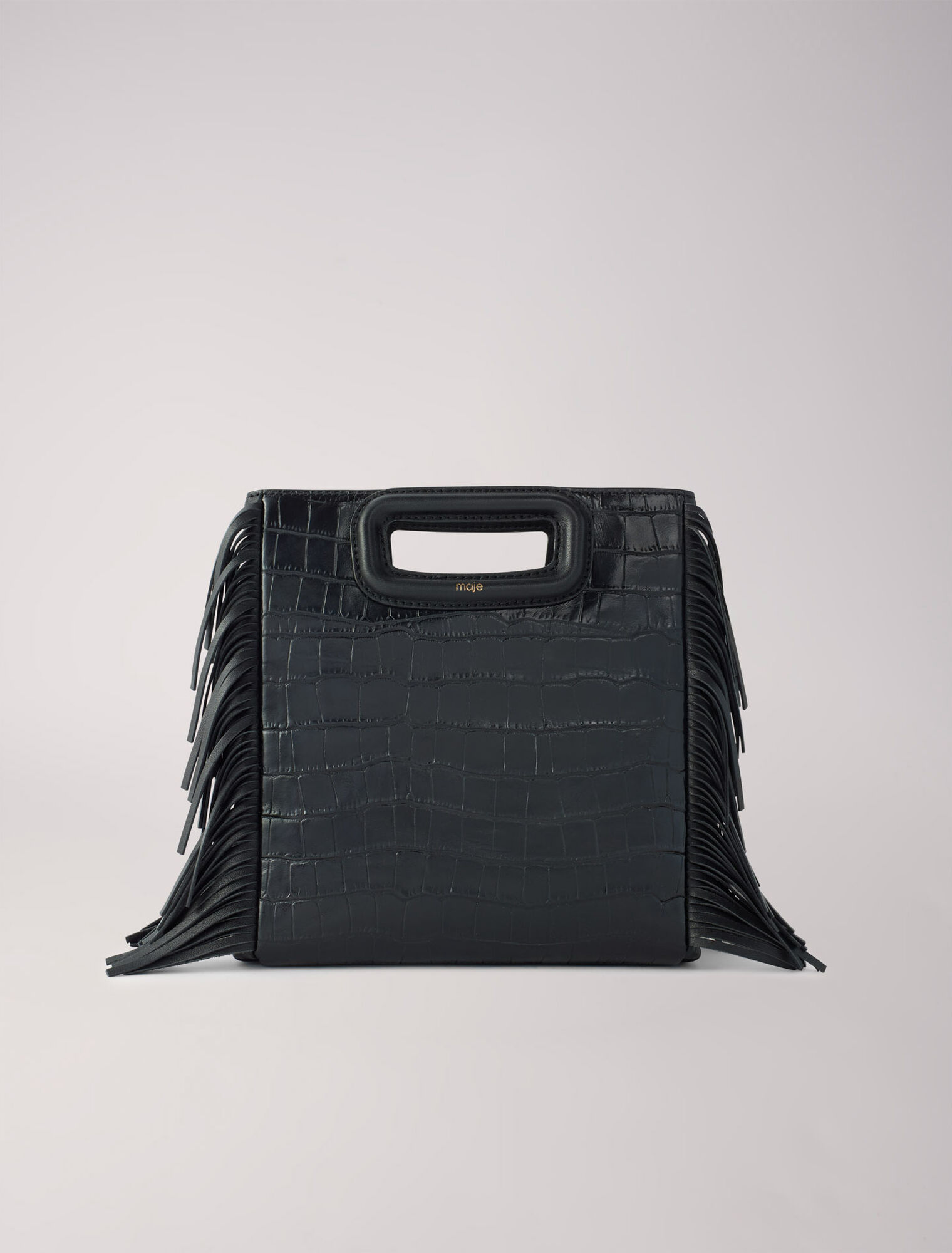 M bag in crocodile-effect leather