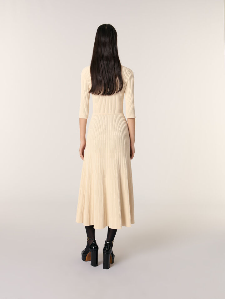 Sequin knit midi dress