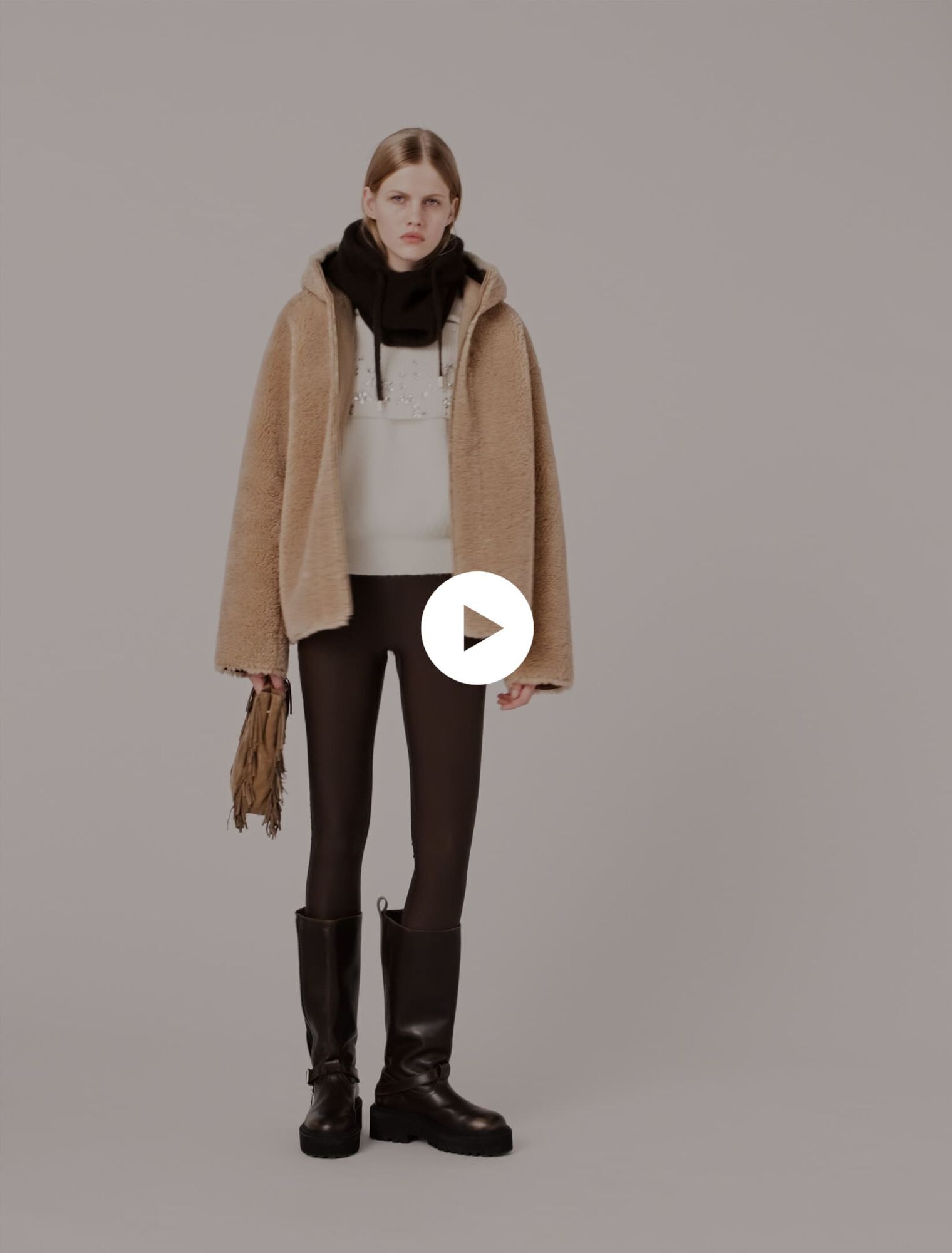 Reversible coat with hood