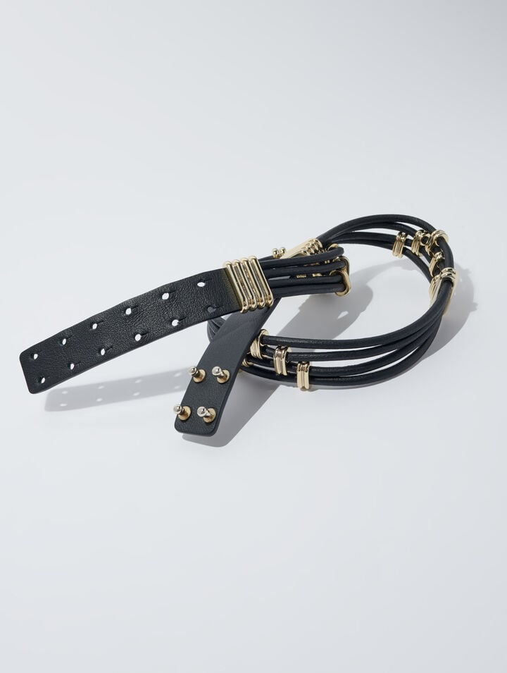 Ceinture mix métal et cuir