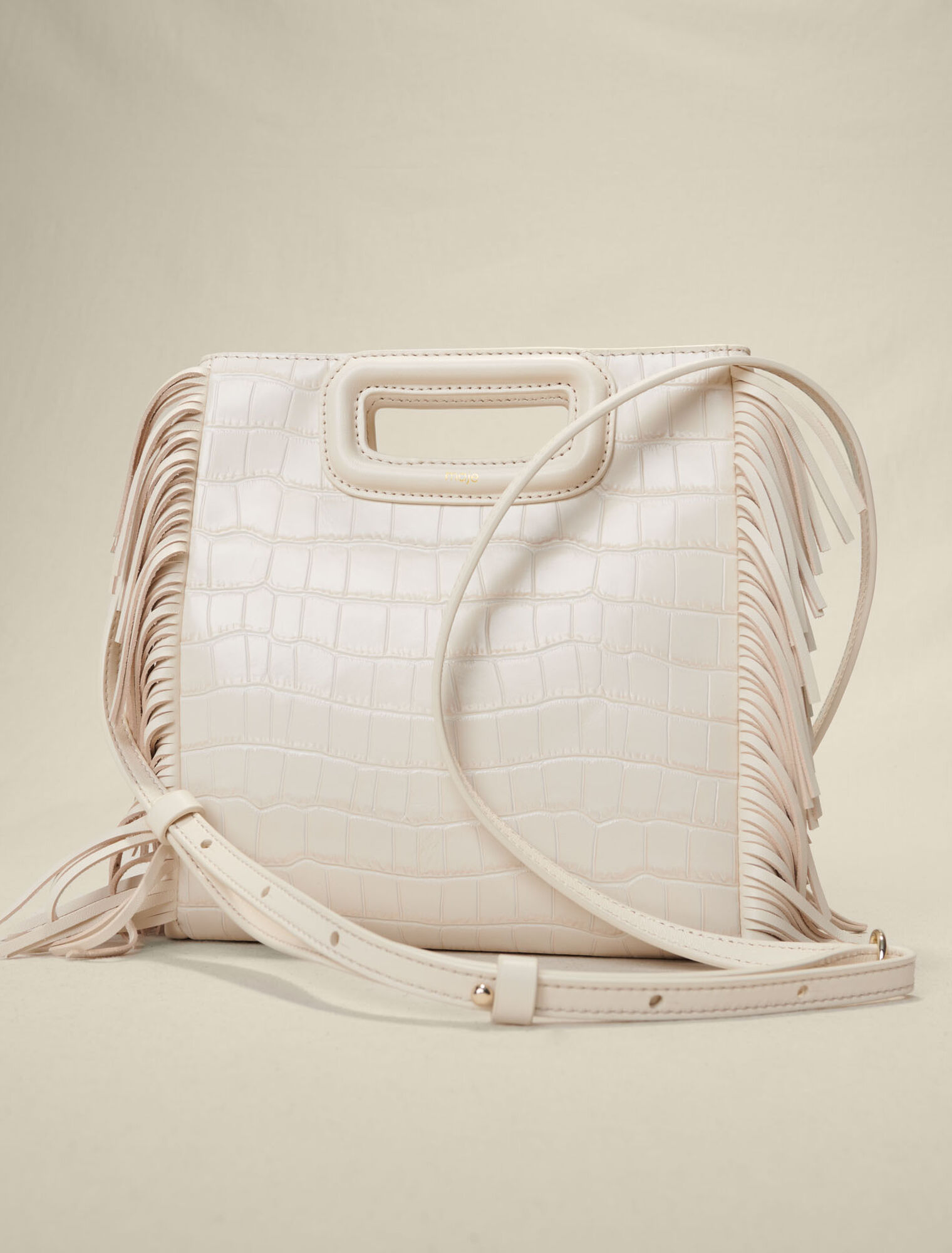 Sac M en cuir croco