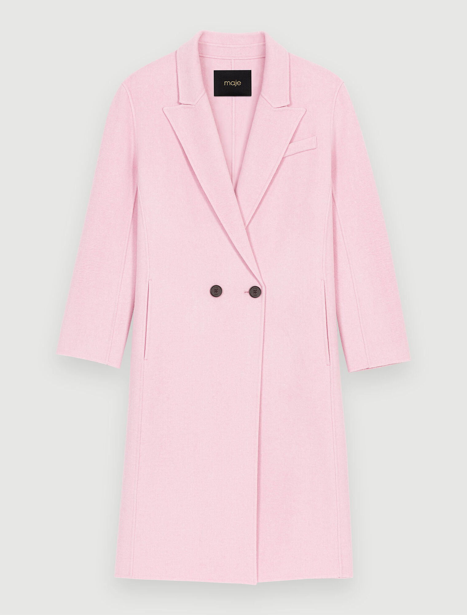 Pink wool coat