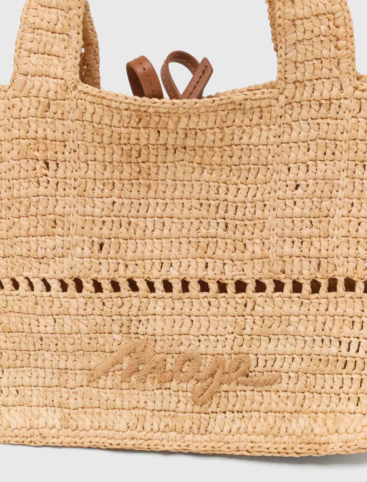 Natural raffia mini tote Natural For Women | Maje
