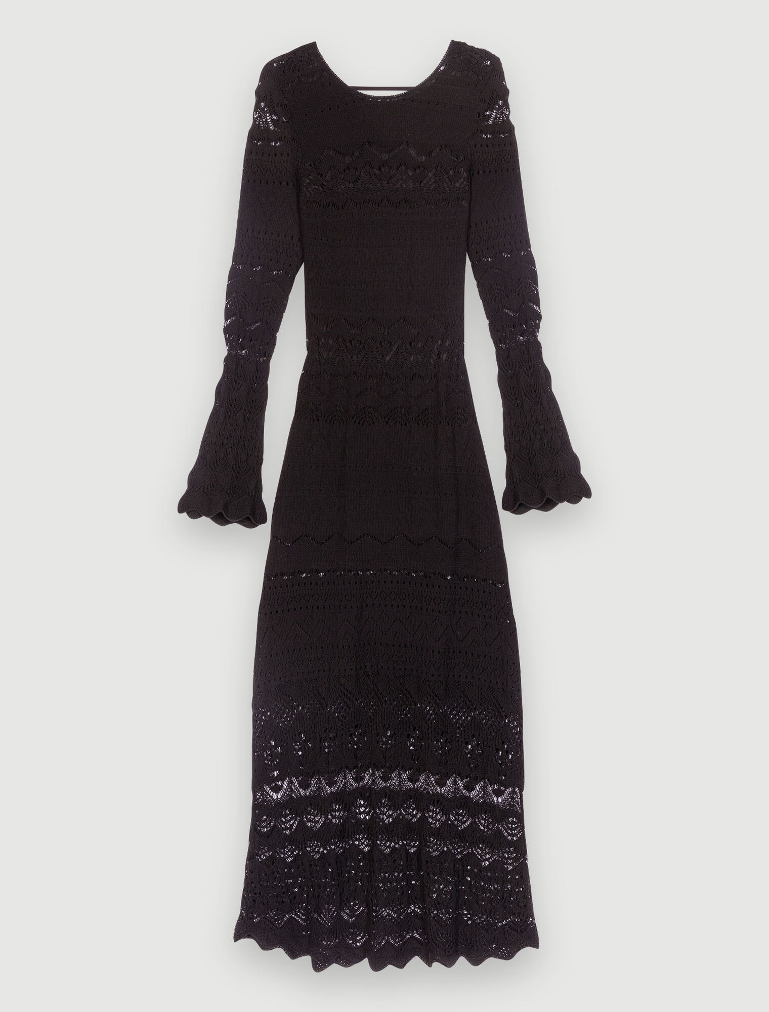 Robe longue en maille ajourée