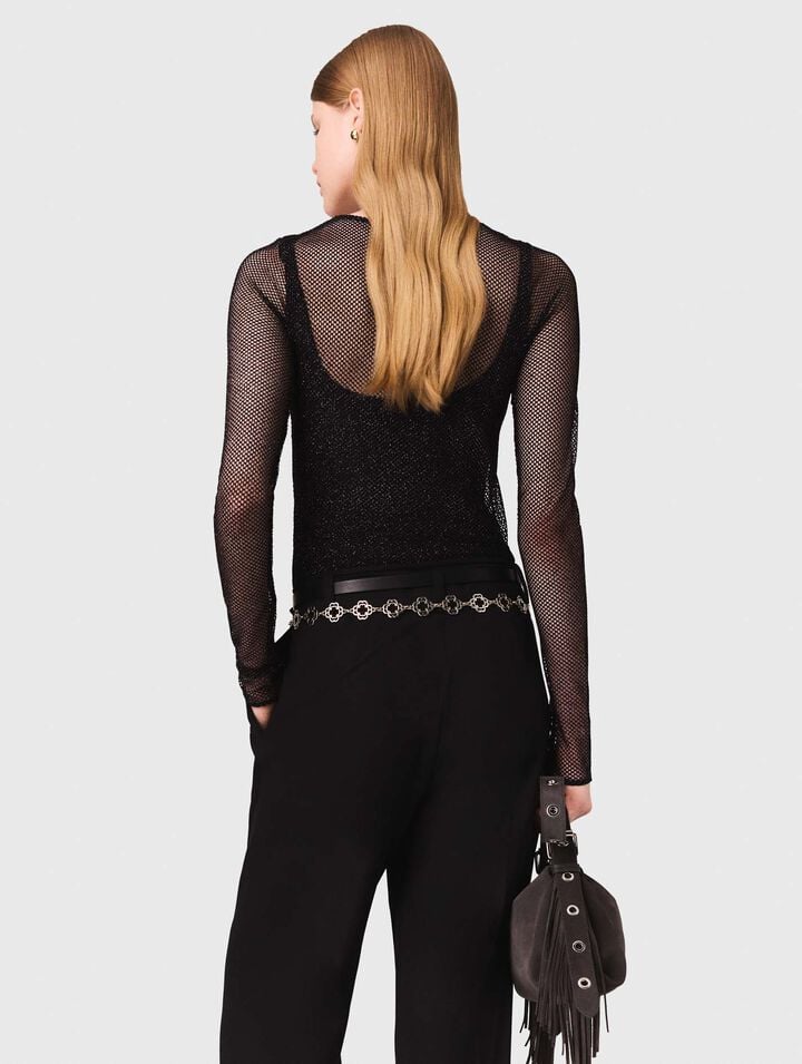 Jersey diamanté top