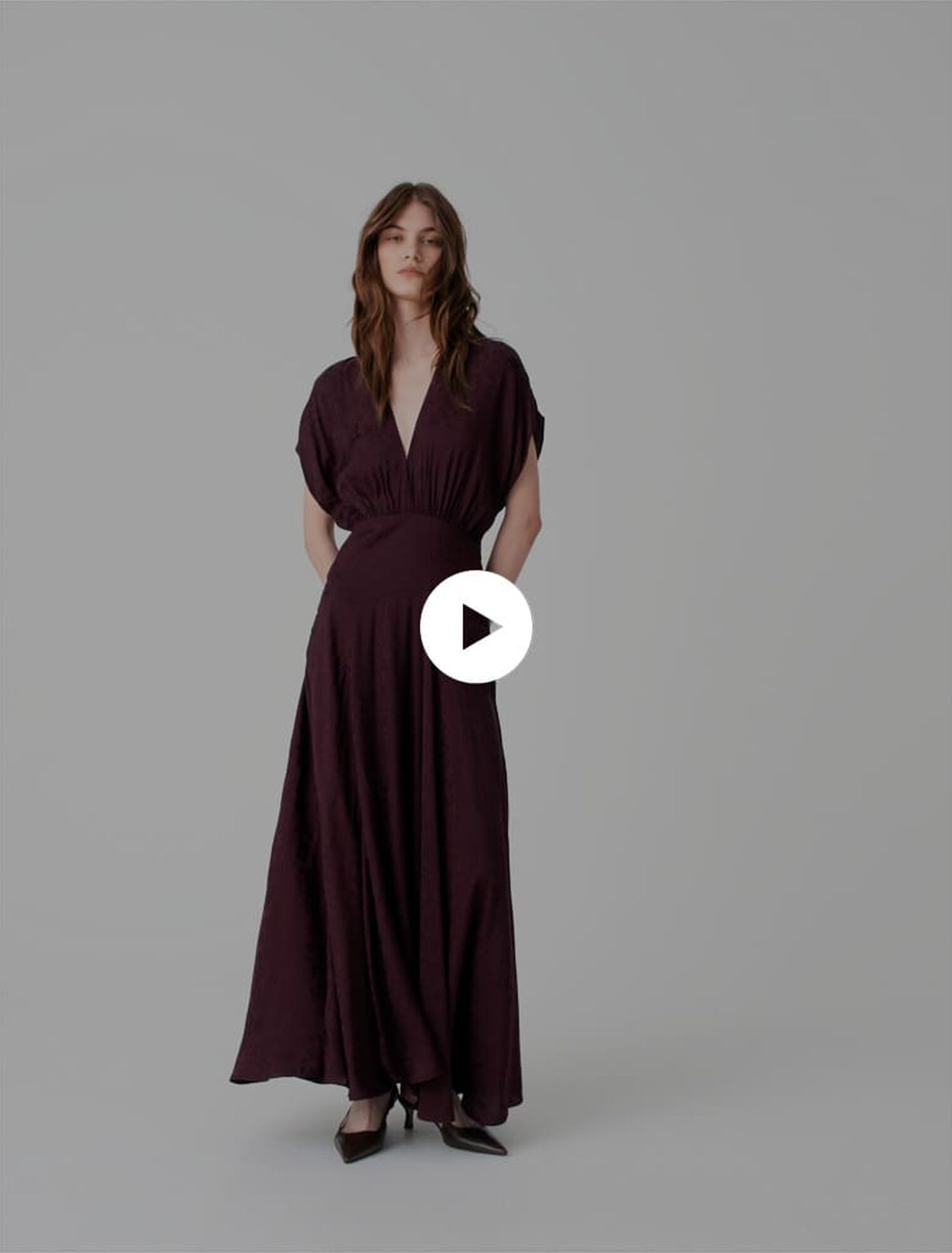 Patterned jacquard maxi dress