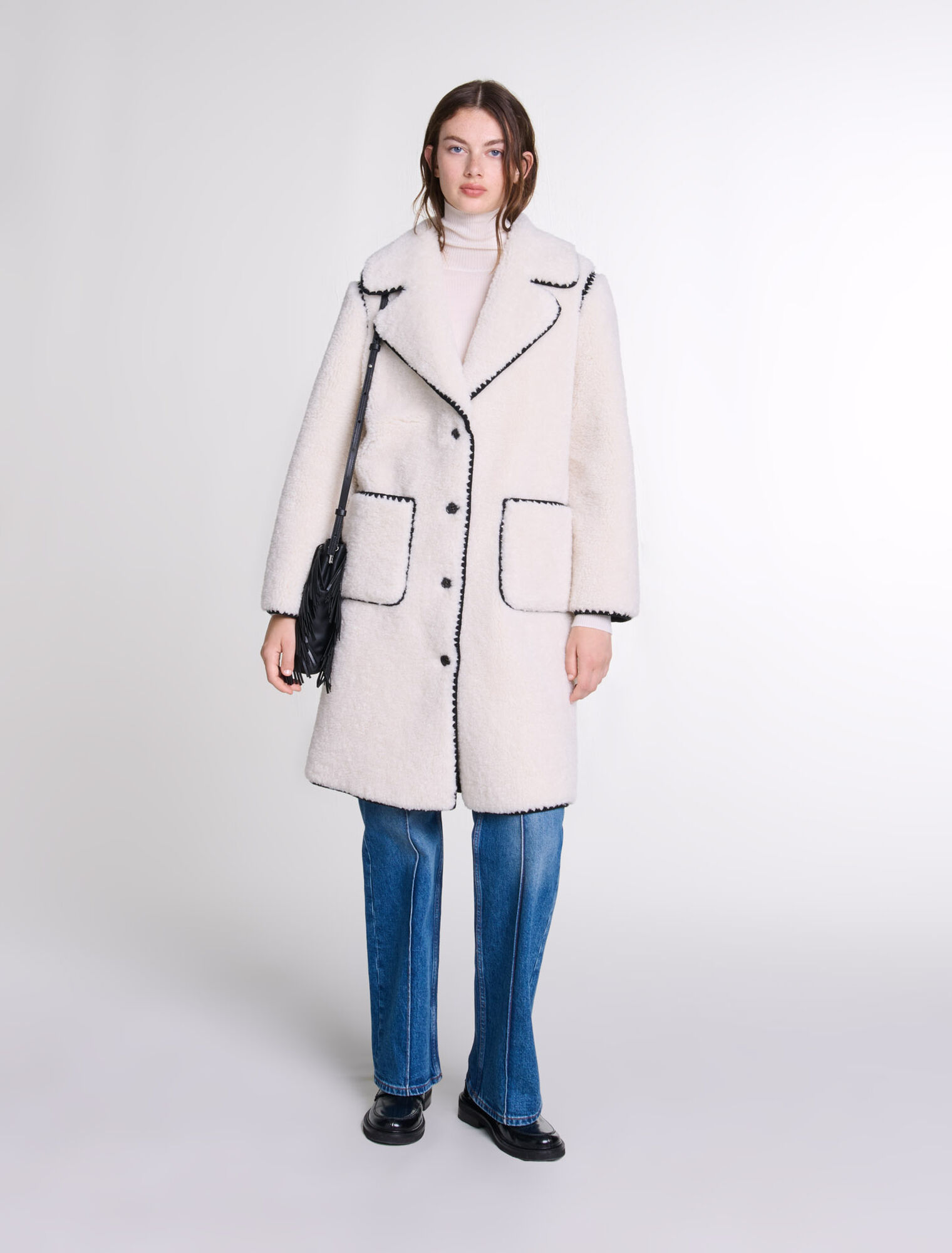 Mid-length fleece coat