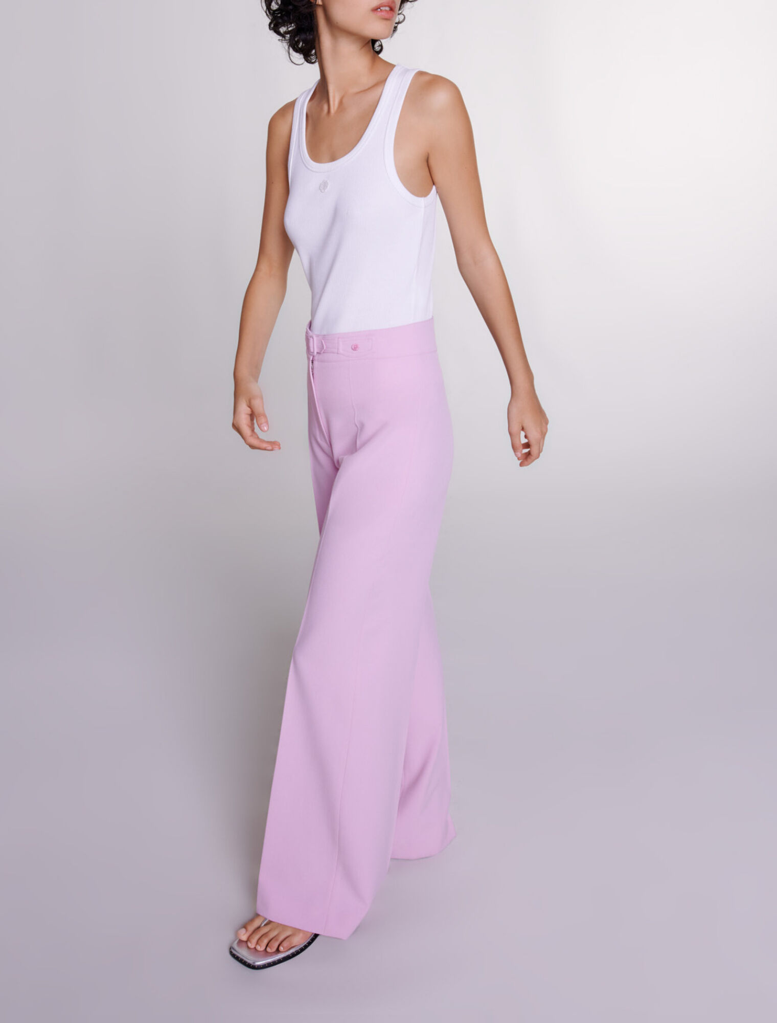 Wide-leg suit trousers