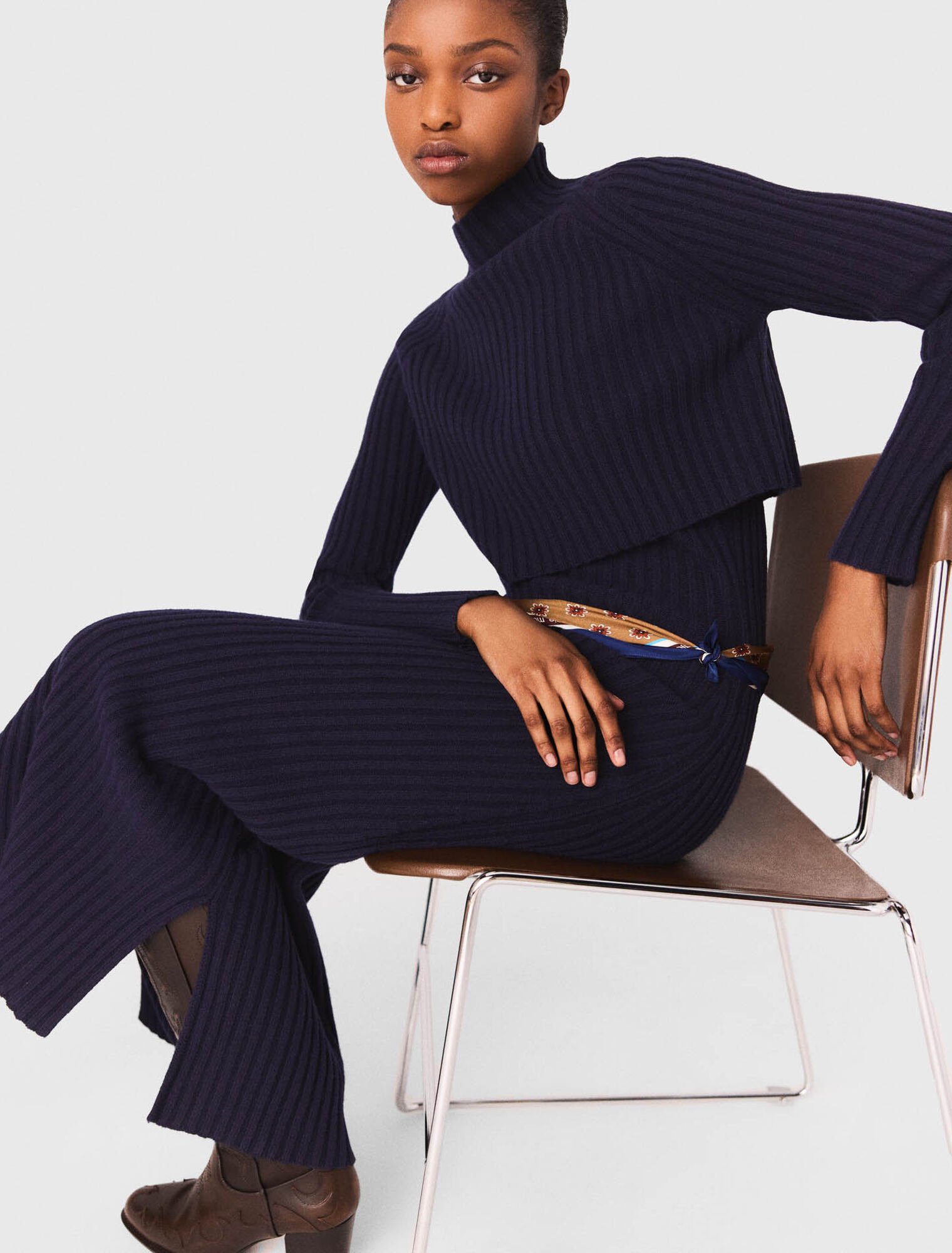 Robe en maille avec pull amovible