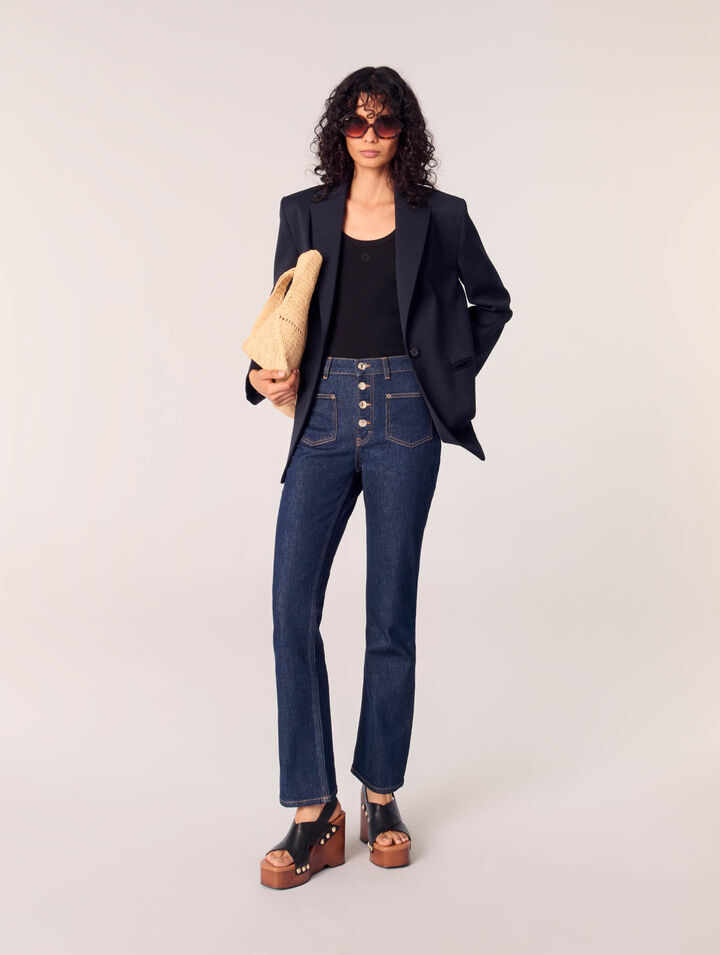 Jean denim à poches