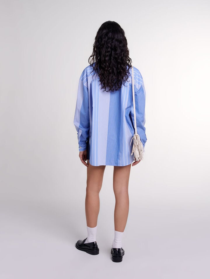 Chemise patchwork à rayures 