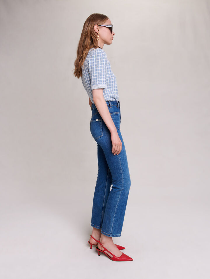 Double-pocket jeans with a slight flare