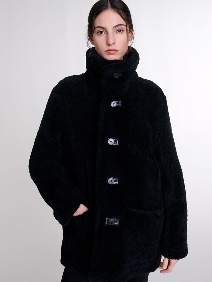Manteau en cuir réversible