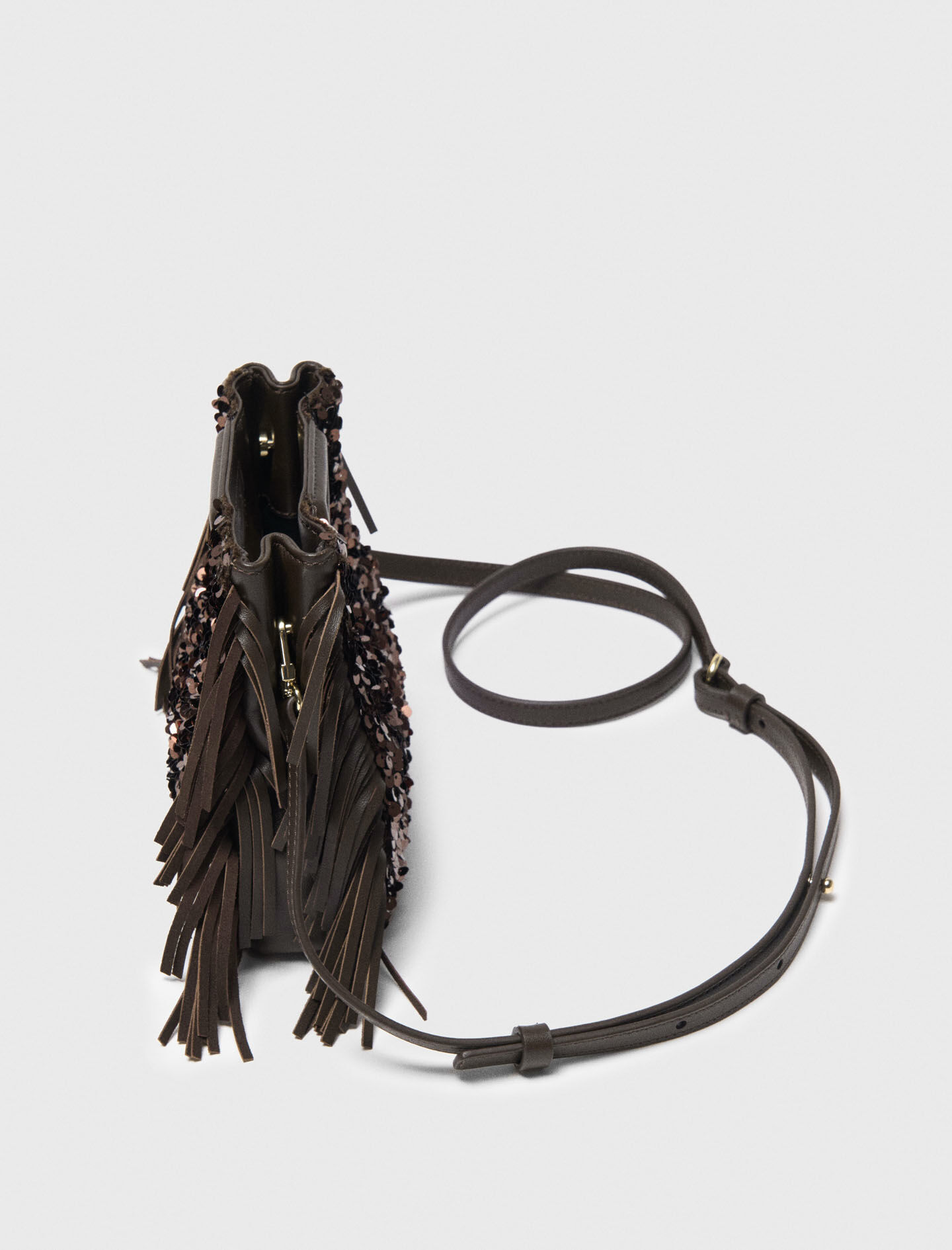 Rhinestone Miss M mini bag Brown For Women | Maje