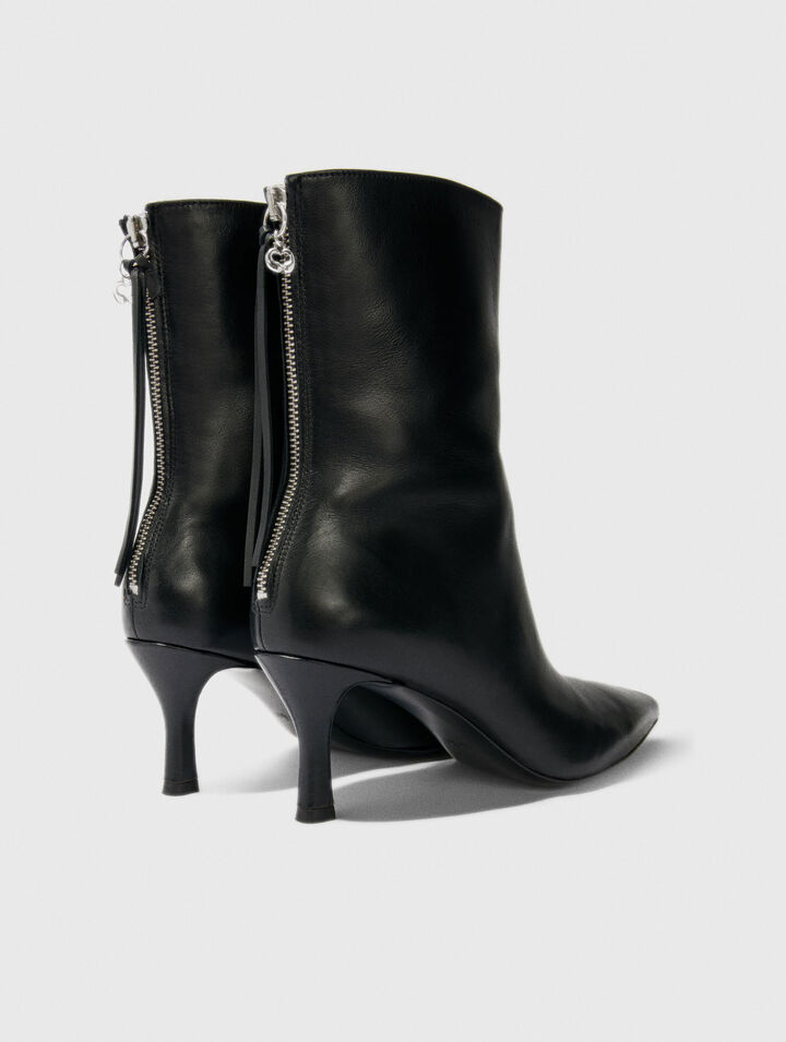 Leather ankle boots