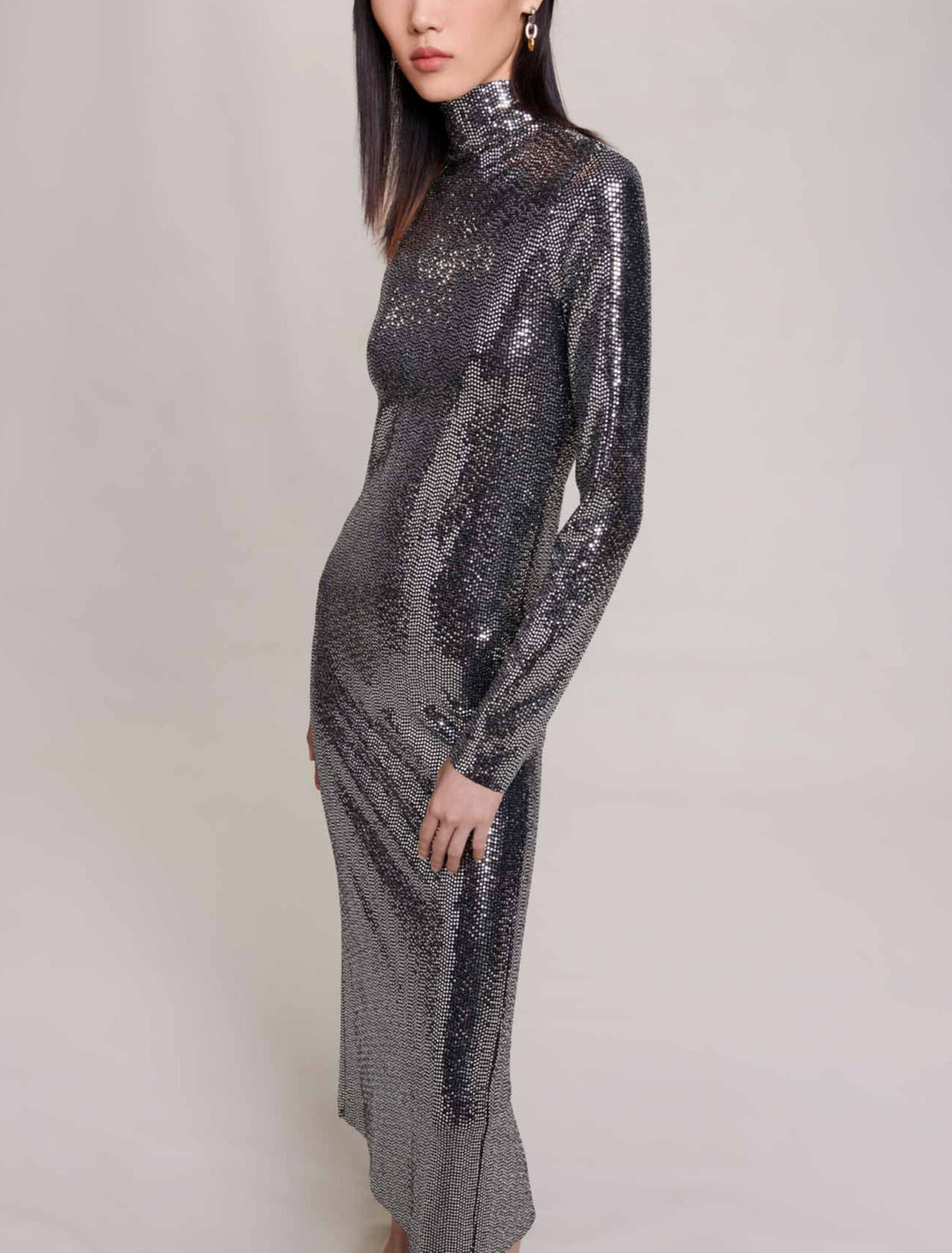 Robe longue glitter