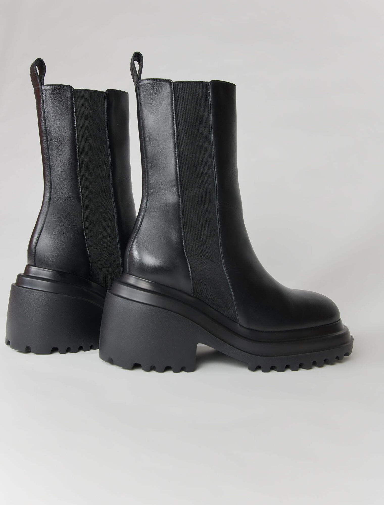 Leather ankle boots