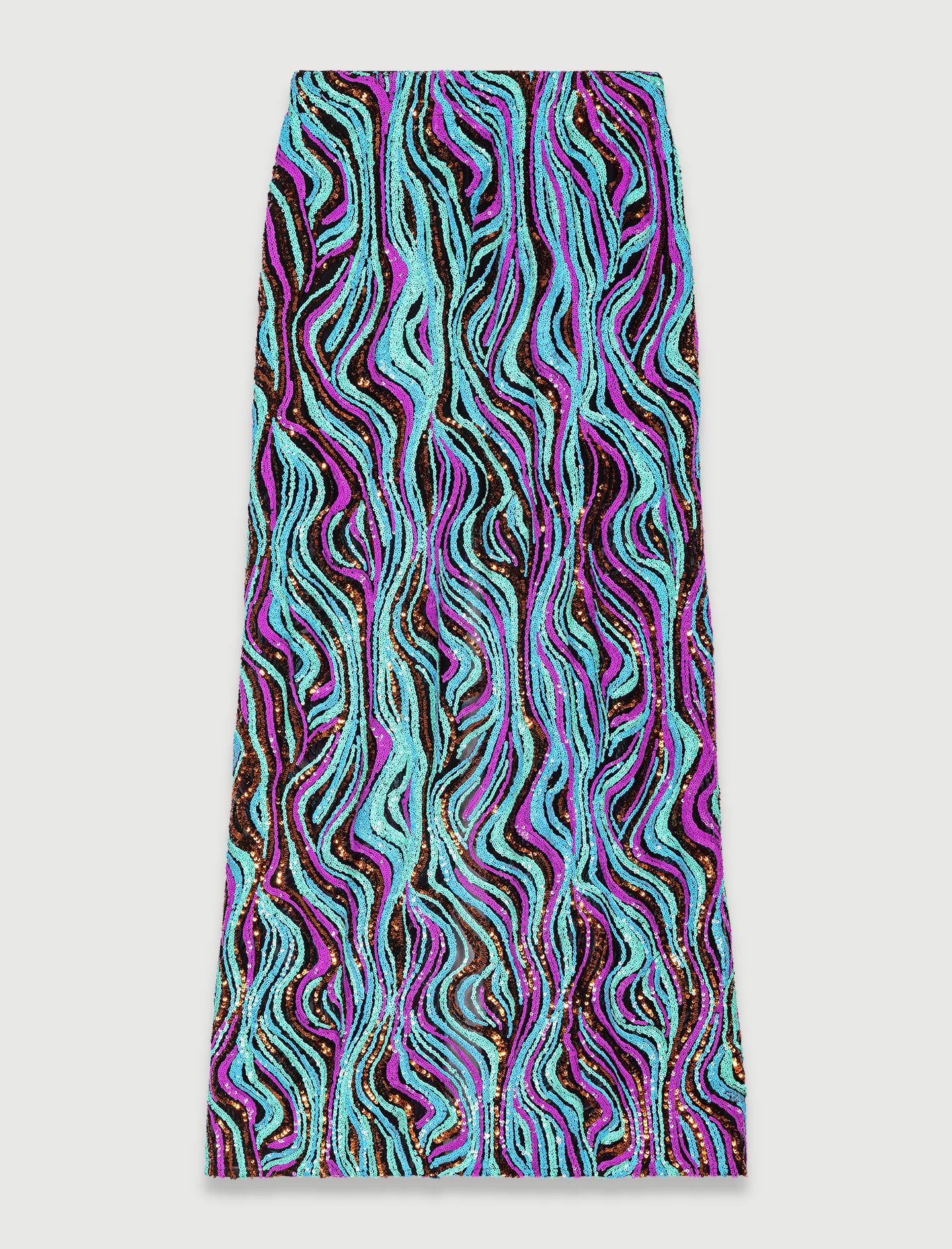 Sequin maxi skirt Multicolor For Women | Maje