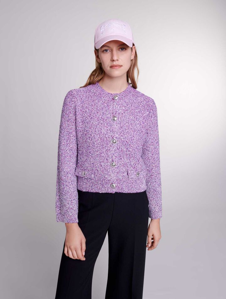 Cardigan en maille à sequins