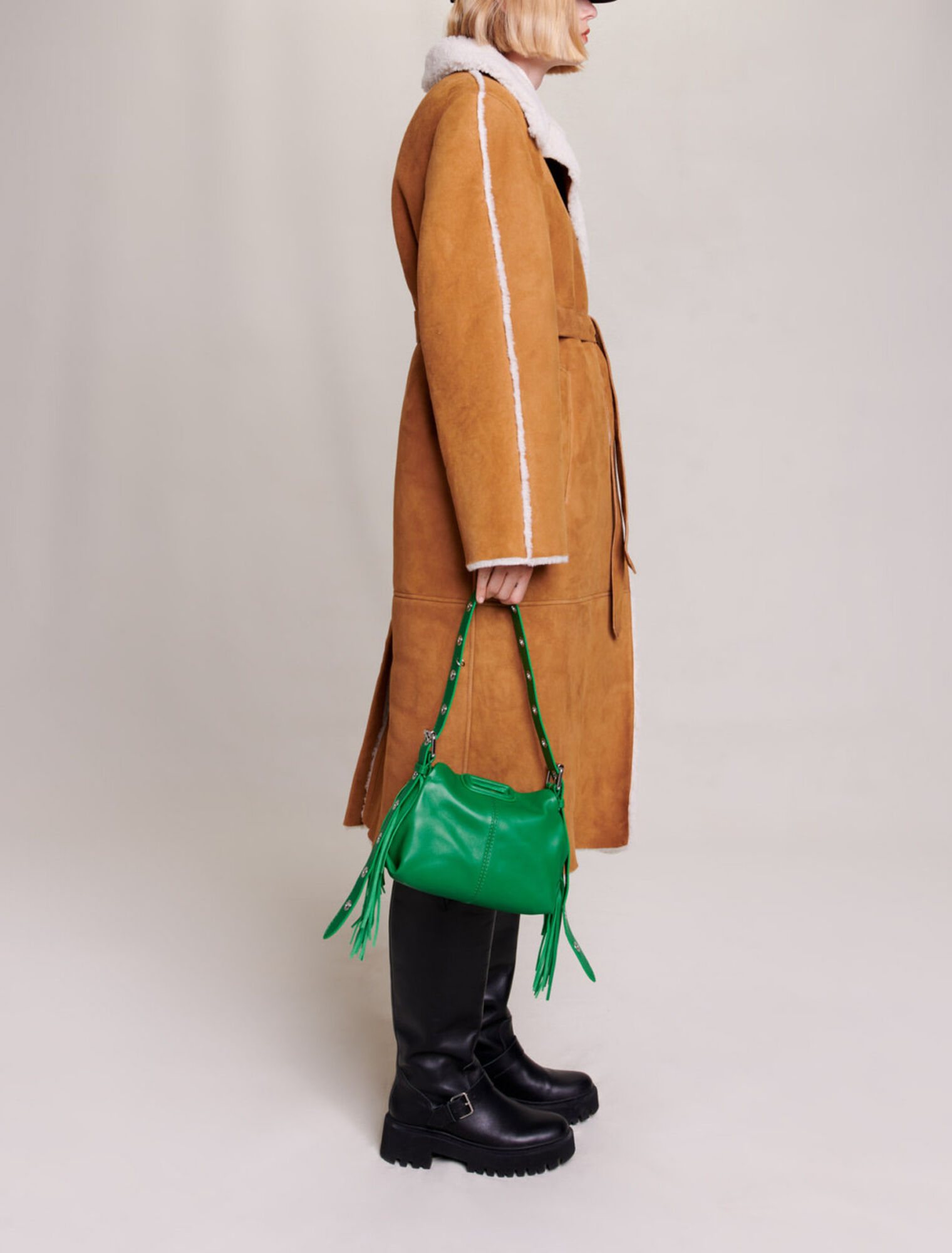 Manteau long shearling