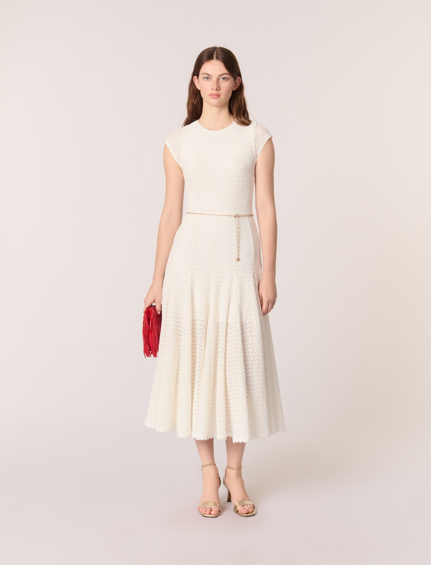 ワンピース Fallett crochet knit maxi dress 4FK682 Maje_MFPRO03713-10_F_1.jpg