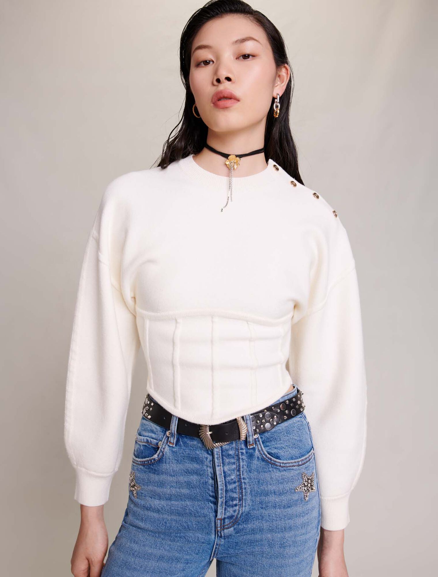 Pull corset en maille
