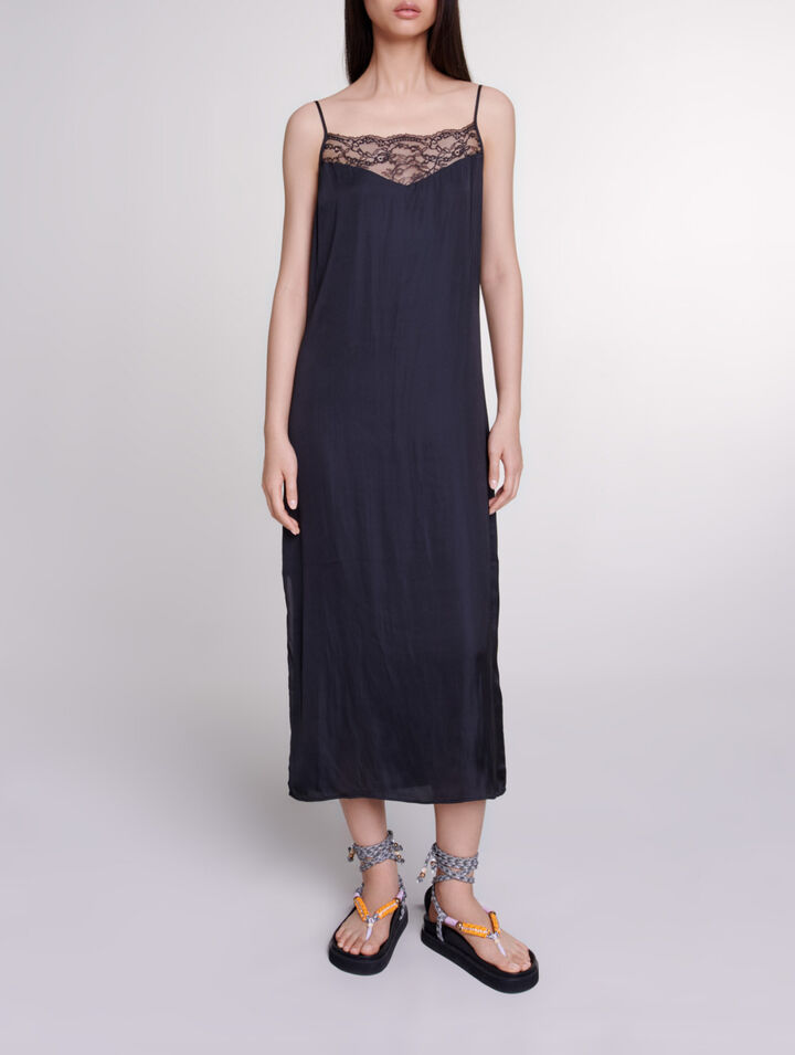 Long satin dress