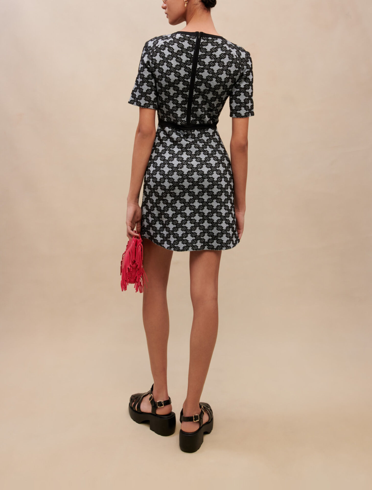 Robe en maille imprimée