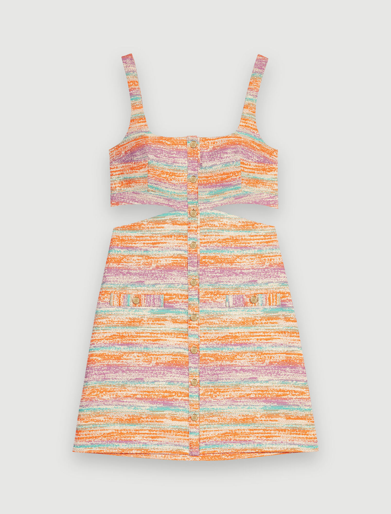 Robe courte à découpes