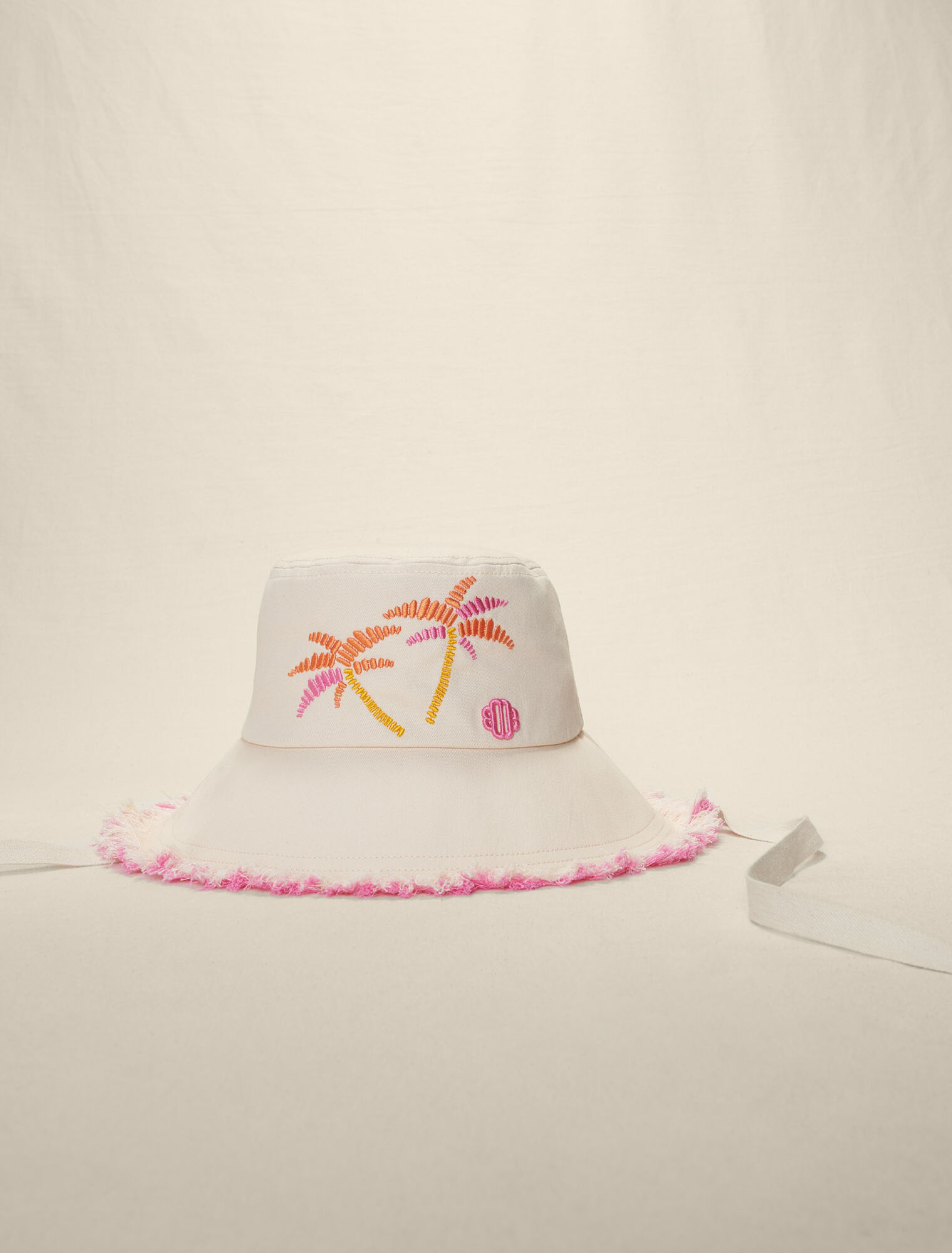 Palm-tree print bucket hat