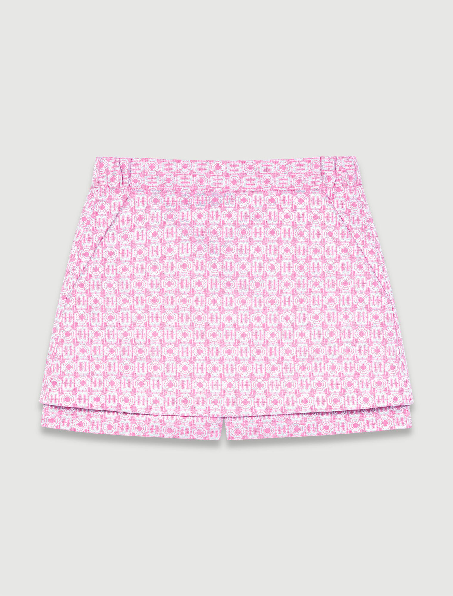 Short effet jupe en jacquard
