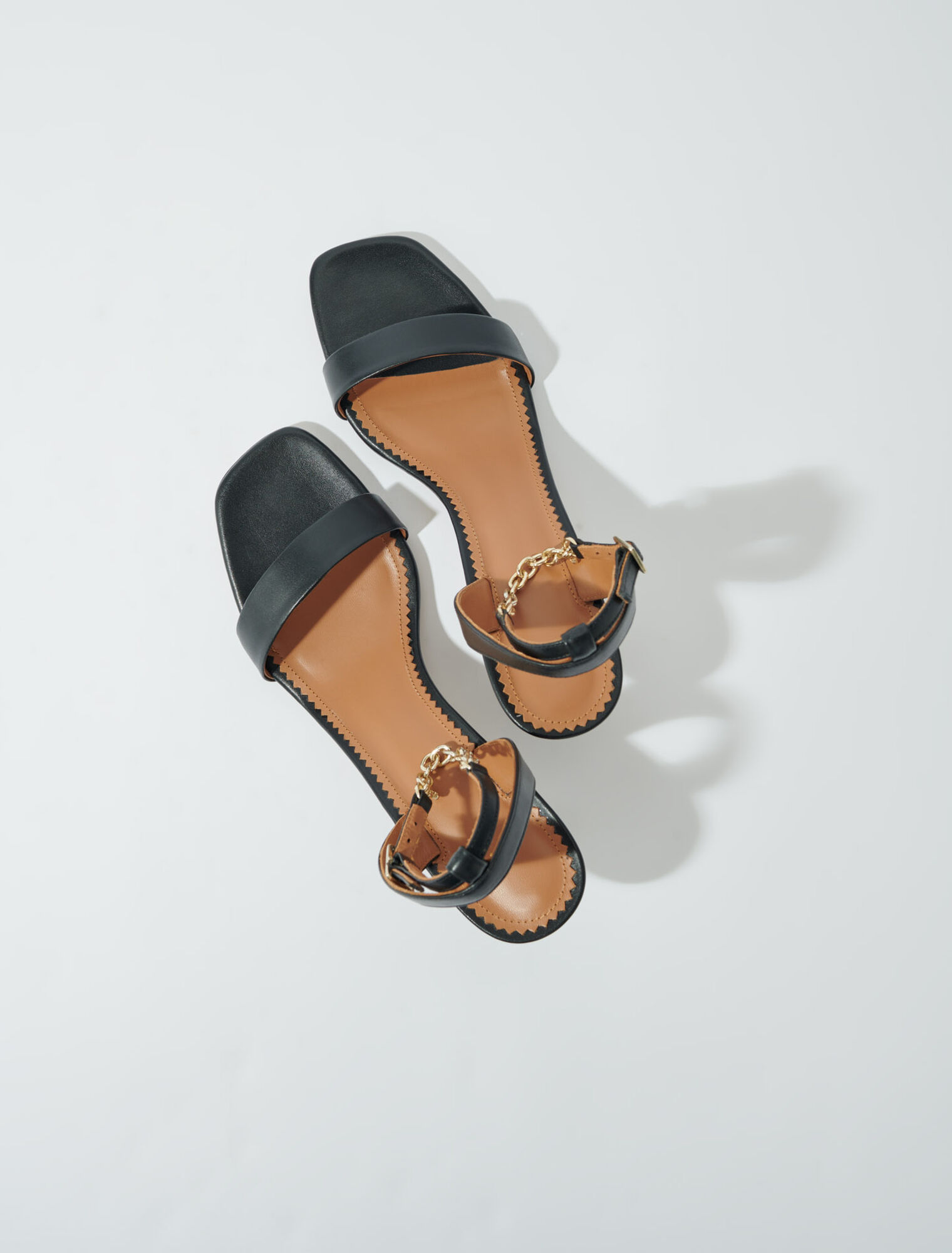 Sandales en cuir à talons