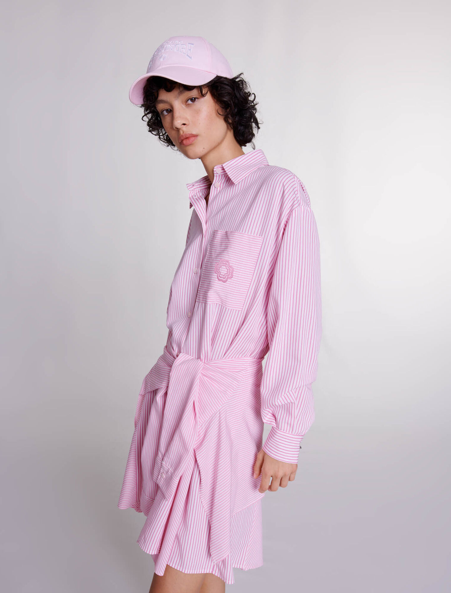 Robe chemise à rayures