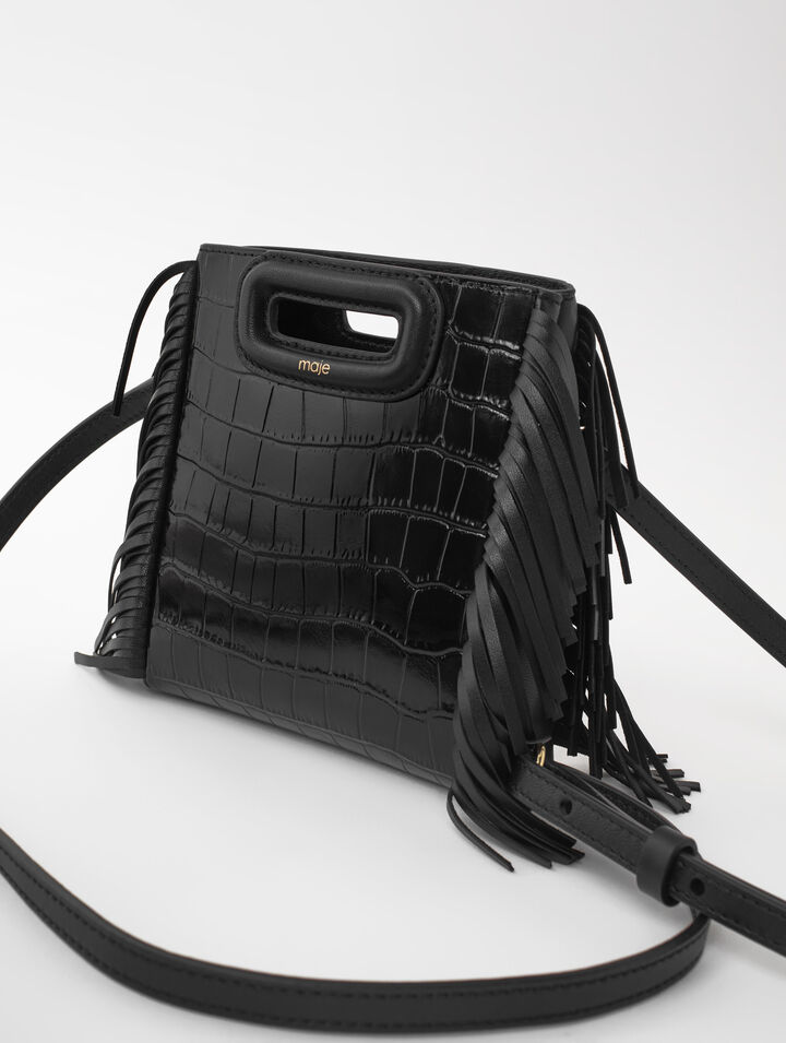 Sac M Mini en cuir croco