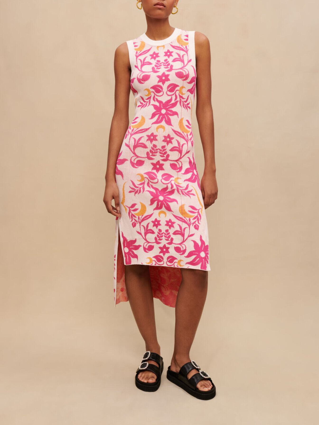 Printed reversible dress Pink For Women | Maje