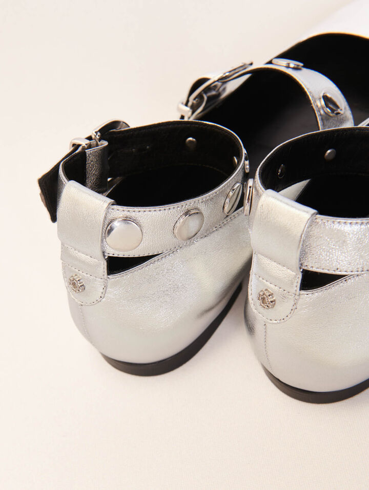 Babies en cuir m&eacute;tallis&eacute;